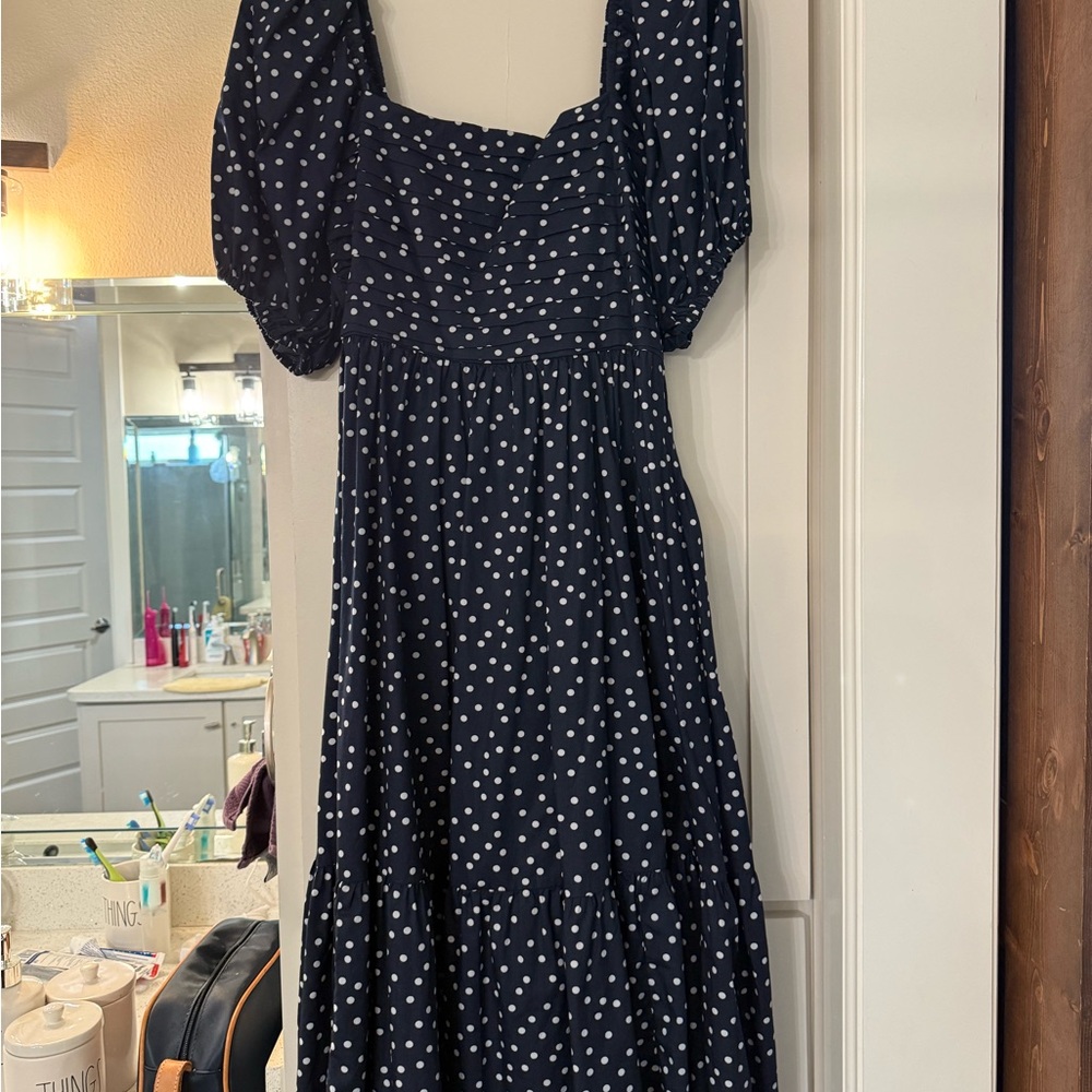 Abercrombie & Fitch Navy Dress with White Dots